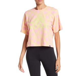 FARM RIO x adidas G Univ T-Shirt Pulse Amber Light Pink Size Medium